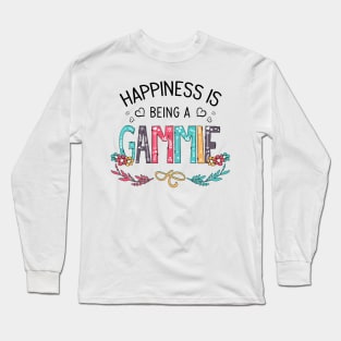 Happiness Is Being A Gammie Wildflowers Valentines Mothers Day Long Sleeve T-Shirt